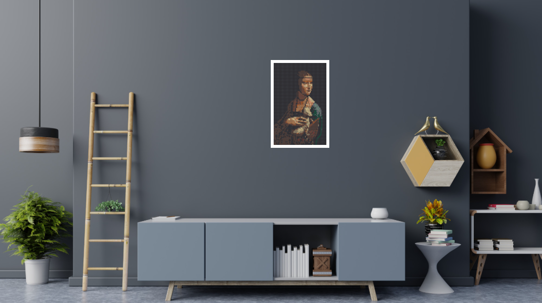 32 - 2x3 - Wall Display - Lady with an ermine