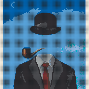 Magritte man and pipe