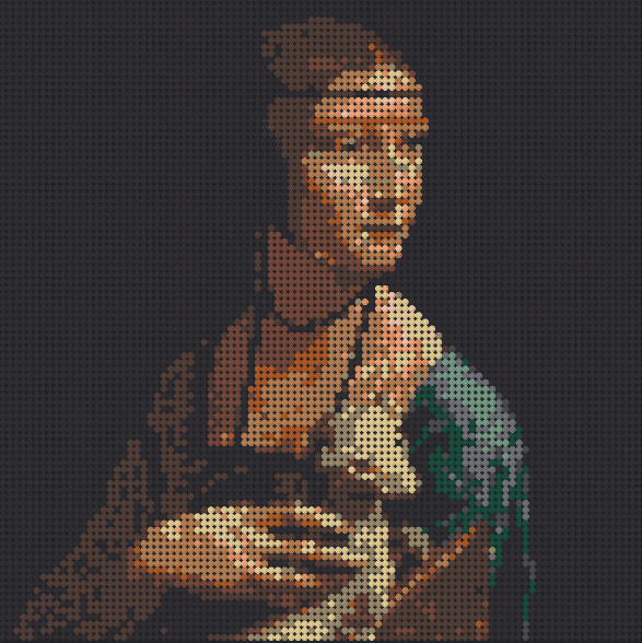 32 - 3x3 - Lady with an ermine