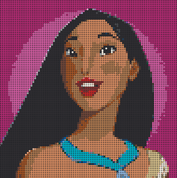 32 - 3x3 - princesa pocahontas